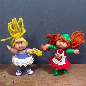Vintage 1992 Cabbage Patch Dolls McDonalds Colorful Toy Figures set of 2